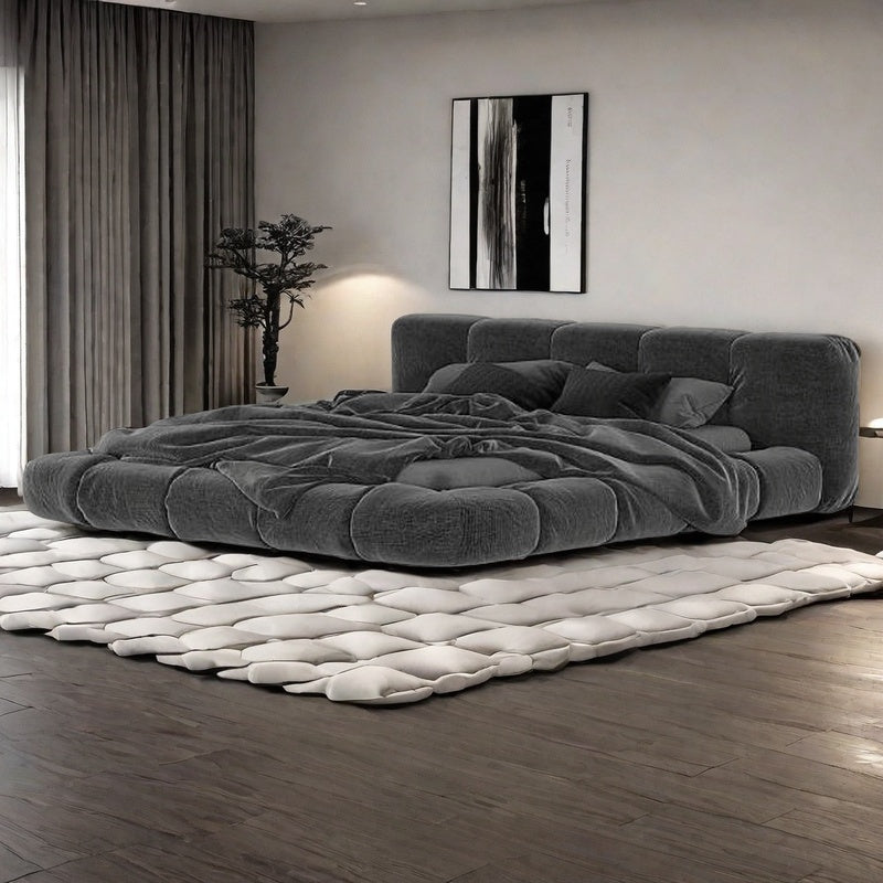 AAF Furniture Bed Frame Modern Velvet King Queen Size for bedroom Without Mattress