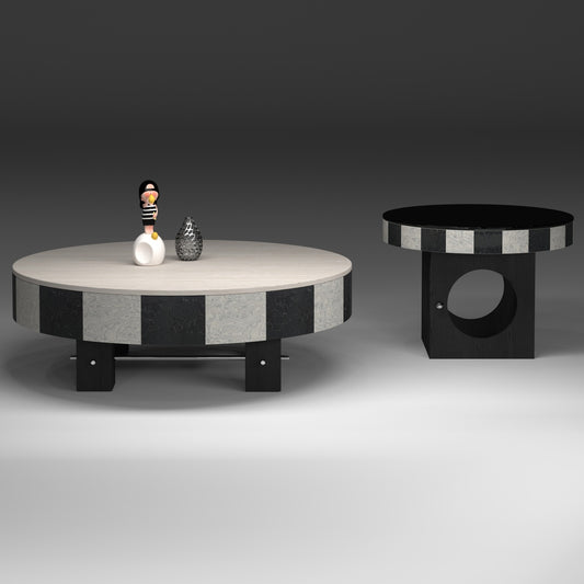 AAF FURNITURE Space-Saving Nesting Table Set for Modern Living Room