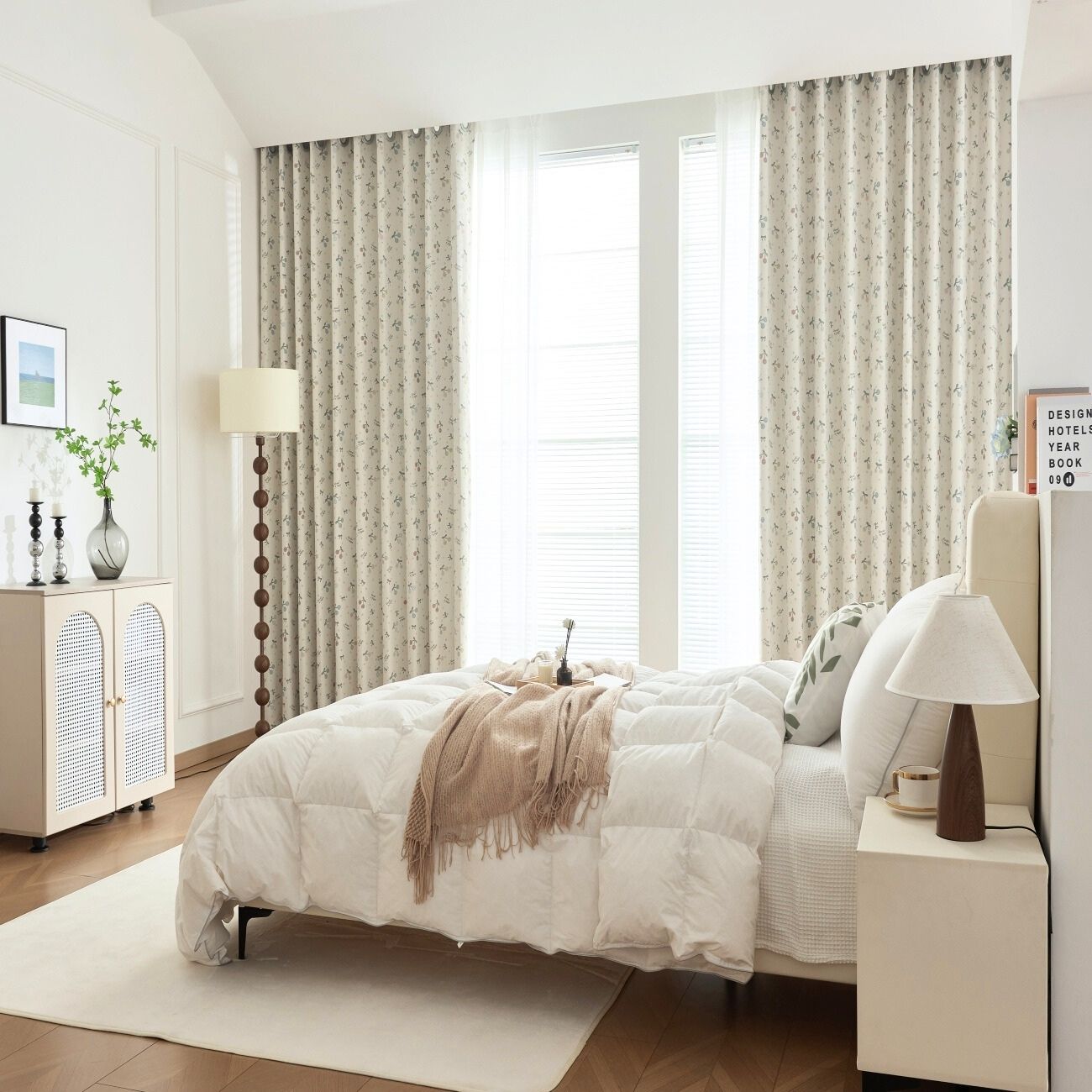 2 Panels 100% Blackout Curtains for Living Room Thermal Insulated Bedroom Darkening Drapes