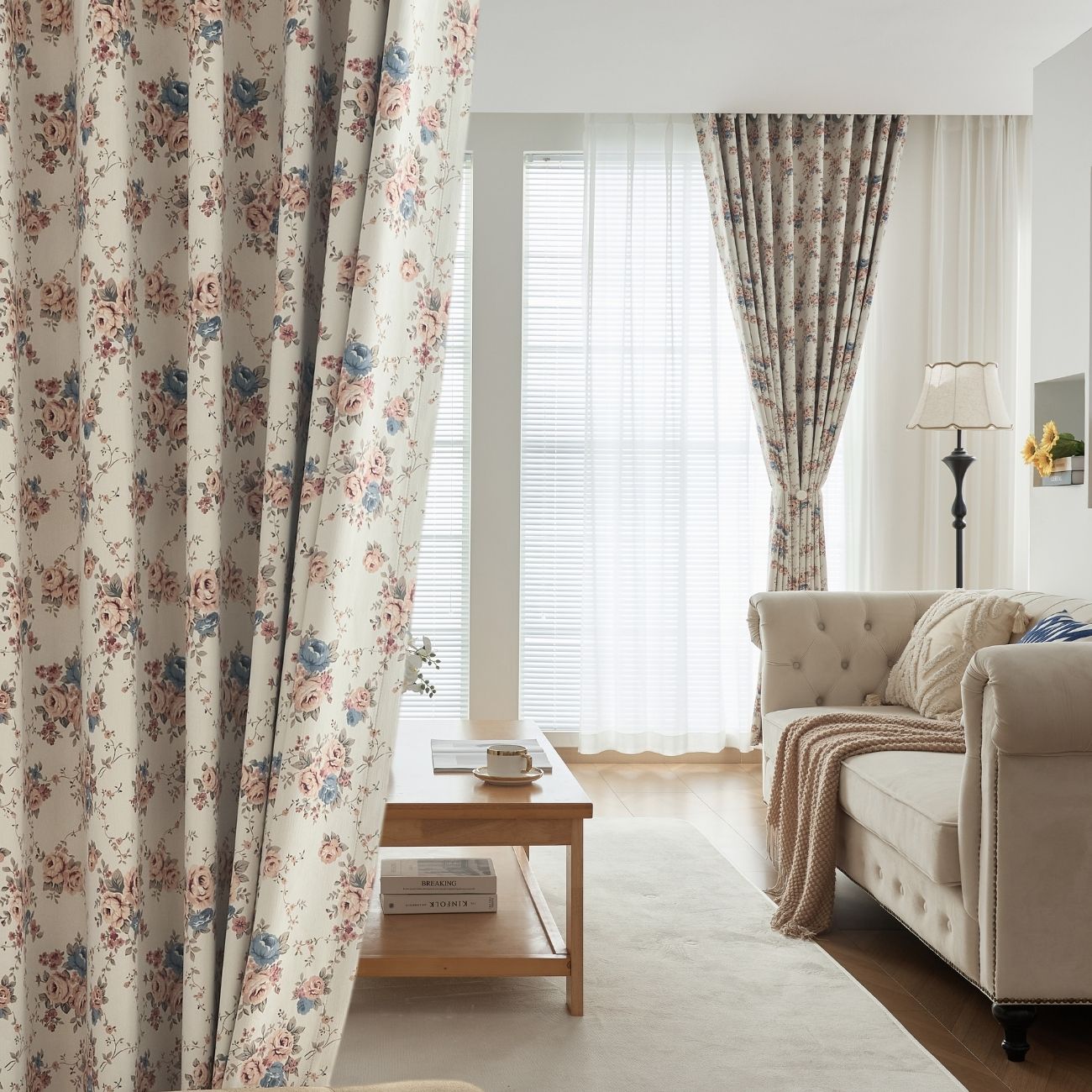 2 Panels 100% Blackout Curtains for Living Room Thermal Insulated Bedroom Darkening Drapes