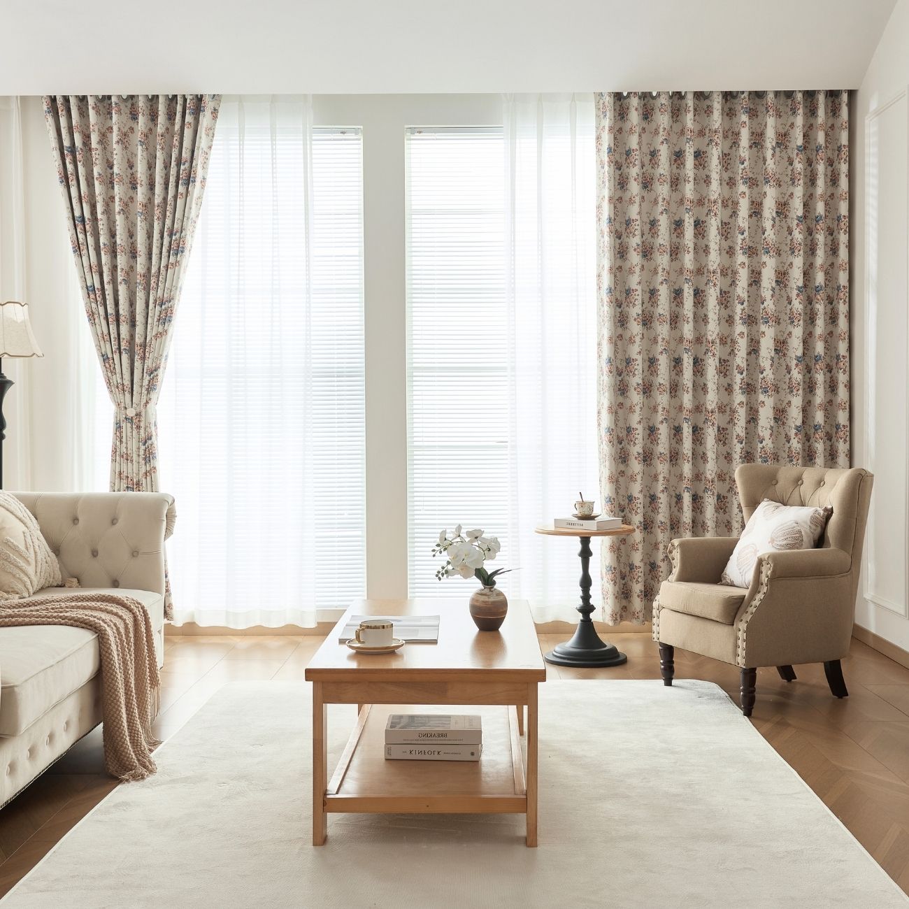 2 Panels 100% Blackout Curtains for Living Room Thermal Insulated Bedroom Darkening Drapes