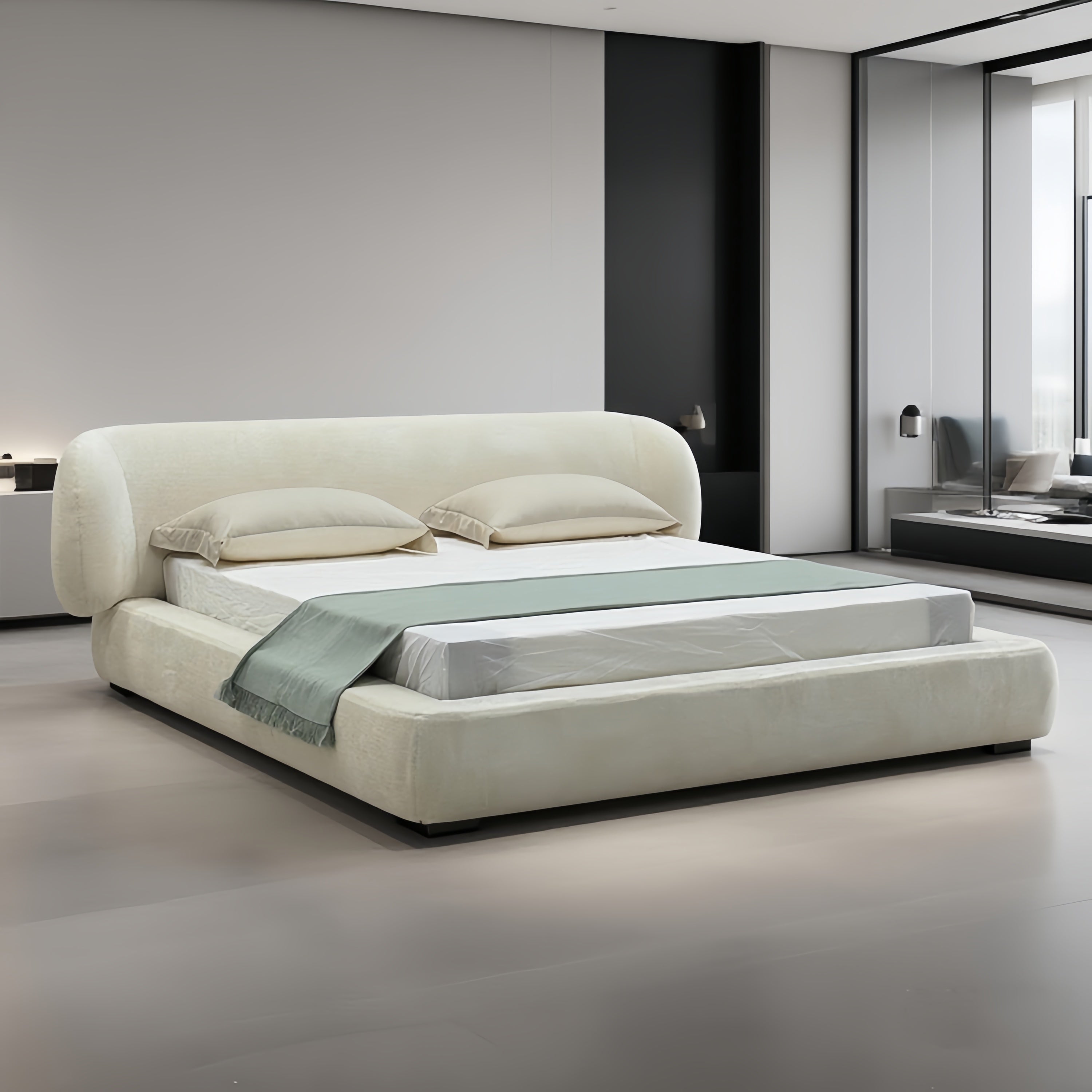 AAF Furniture Velvet Bed Frame for Bedroom Dubai UAE