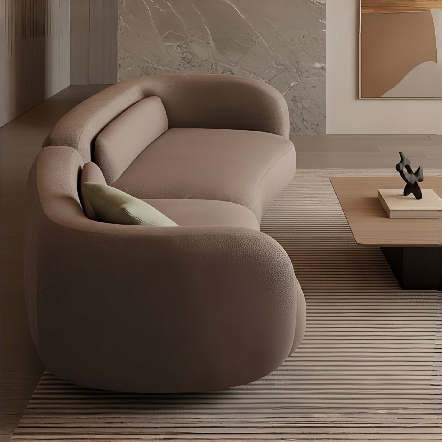 Arc Sofa Set Beige 2-5 Seater L-Shape Corner Sofa Dubai UAE