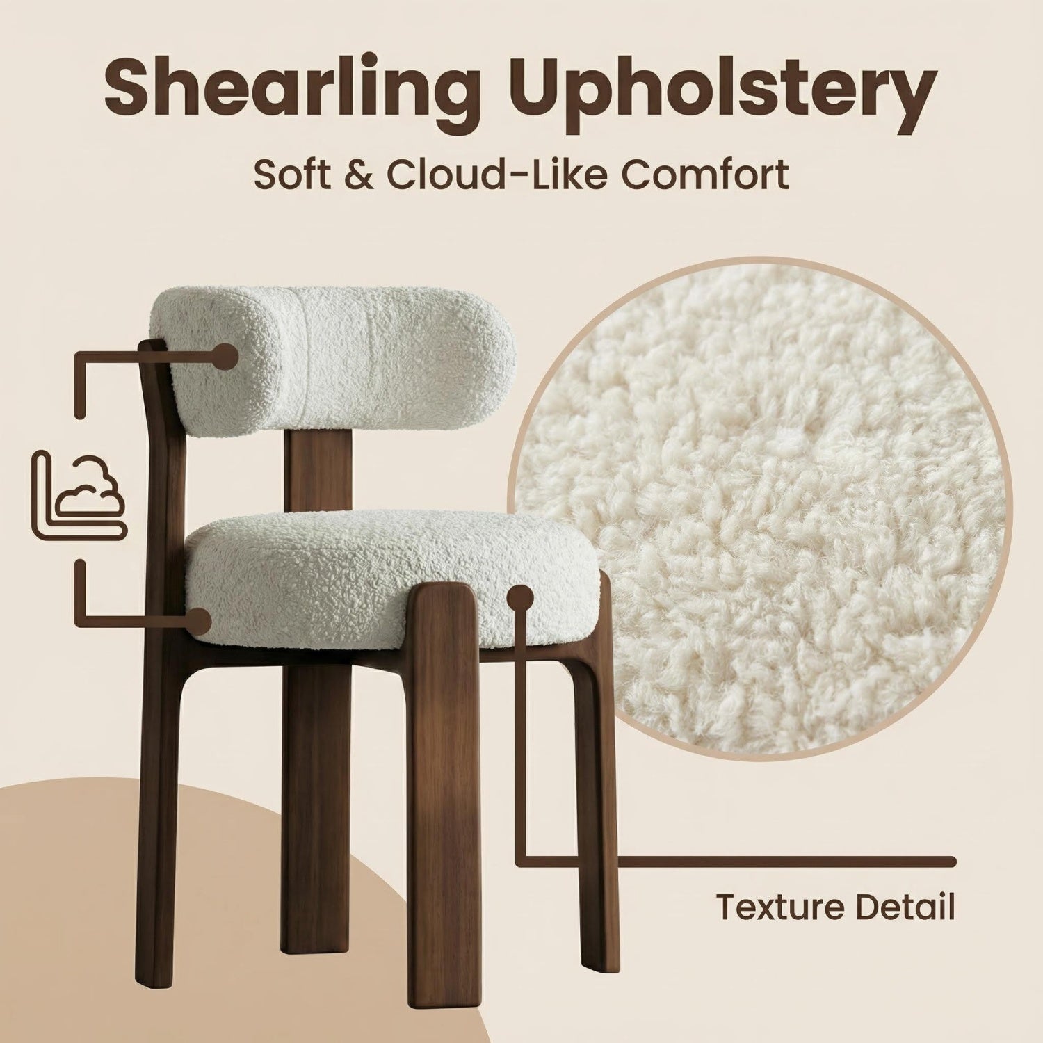 AAF Sherpa Chair Cream Versatile Living UAE
