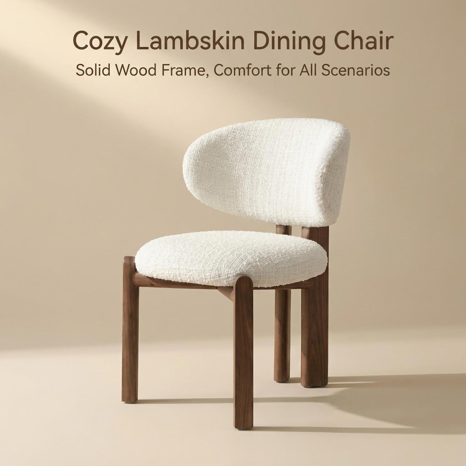 AAF S-Curve Sherpa Chair Cream Sculptural UAE