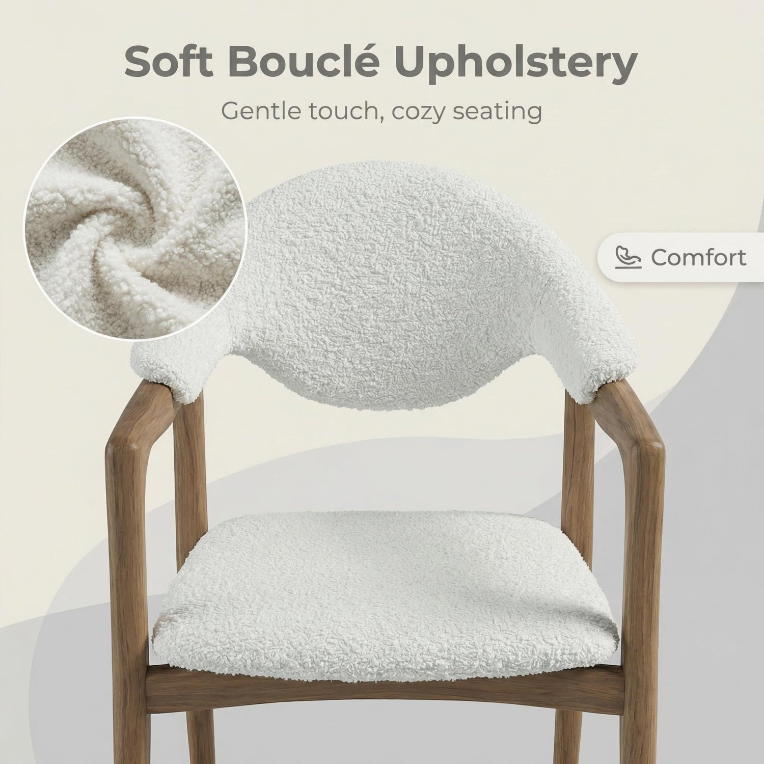 AAF Draped Sherpa Chair Cream Sculptural UAE