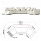 AAF Furniture Light Luxury Linen Cotton  Fabric Cloud Shaped Sofa set for Livingroom