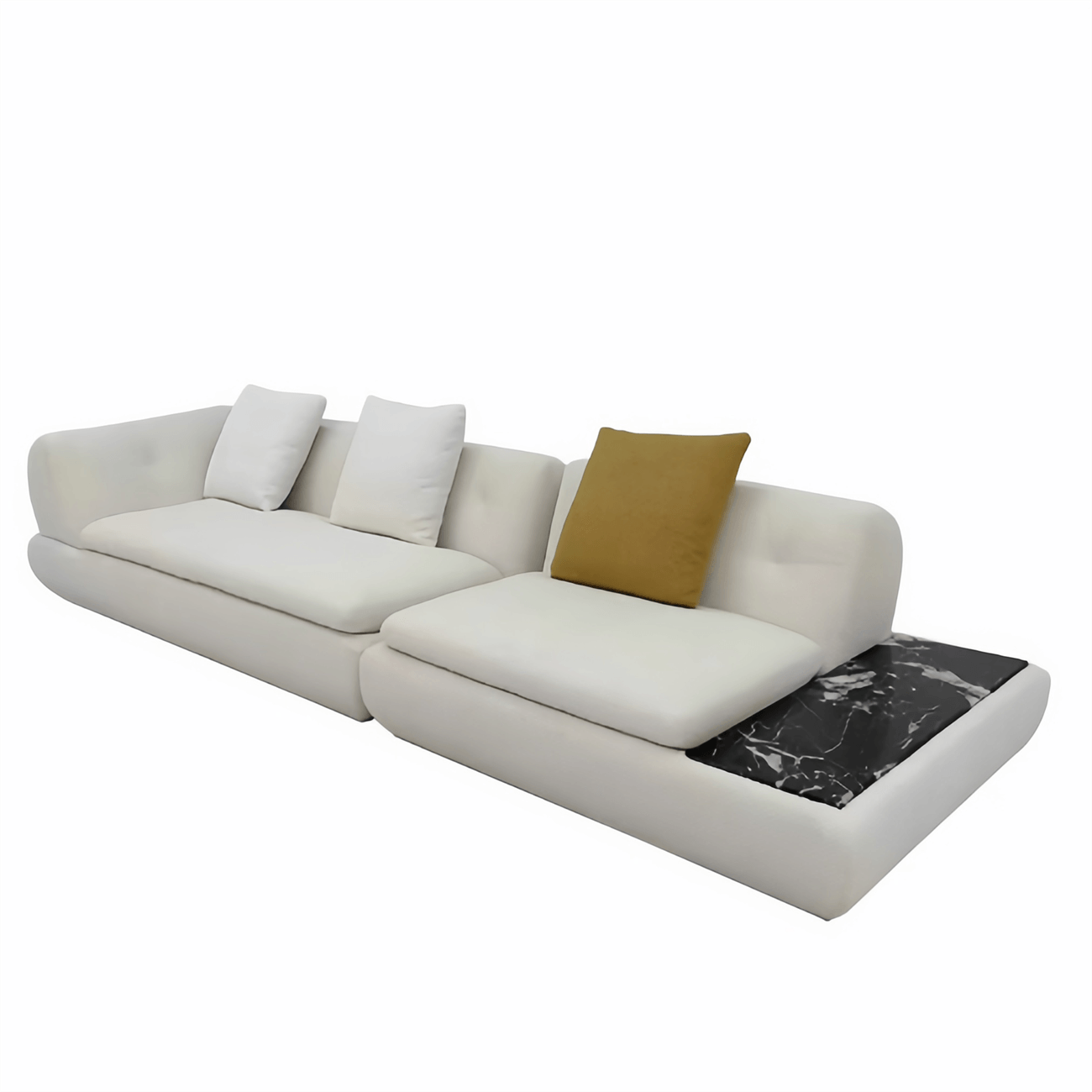 AAF Furniture Light Luxury Fabric Cloud Shaped Sofa set for Livingroom