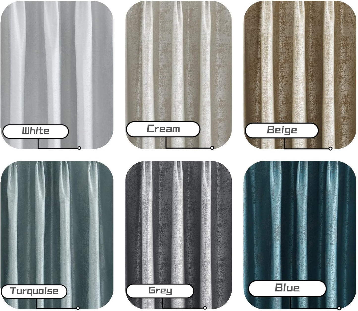 2 Panels 100% Blackout Curtains for Living Room Thermal Insulated Bedroom Darkening Drapes for Basics Room Window