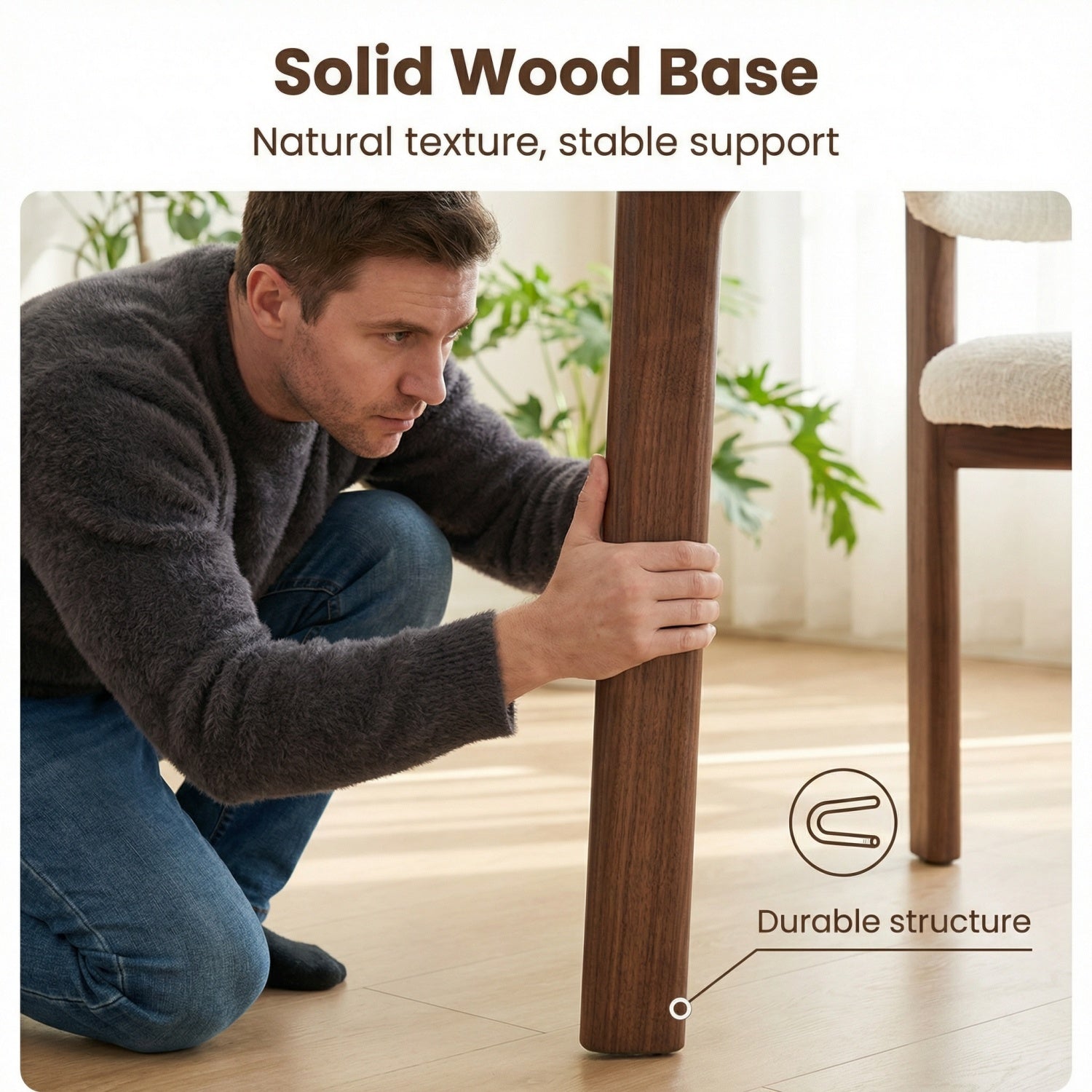 AAF S-Curve Sherpa Chair Cream Sculptural UAE