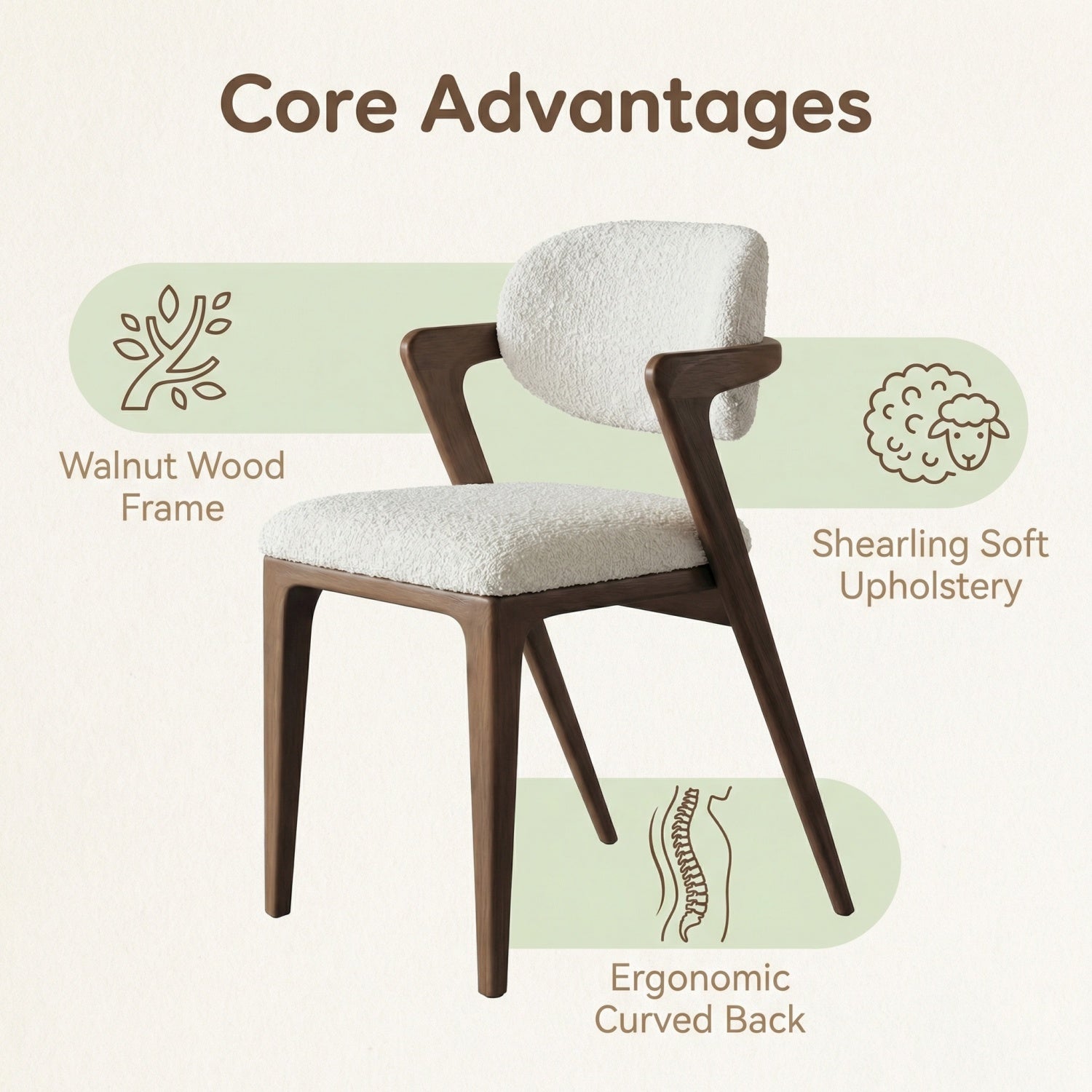 AAF Sherpa Chair Cream Sunlit Living UAE