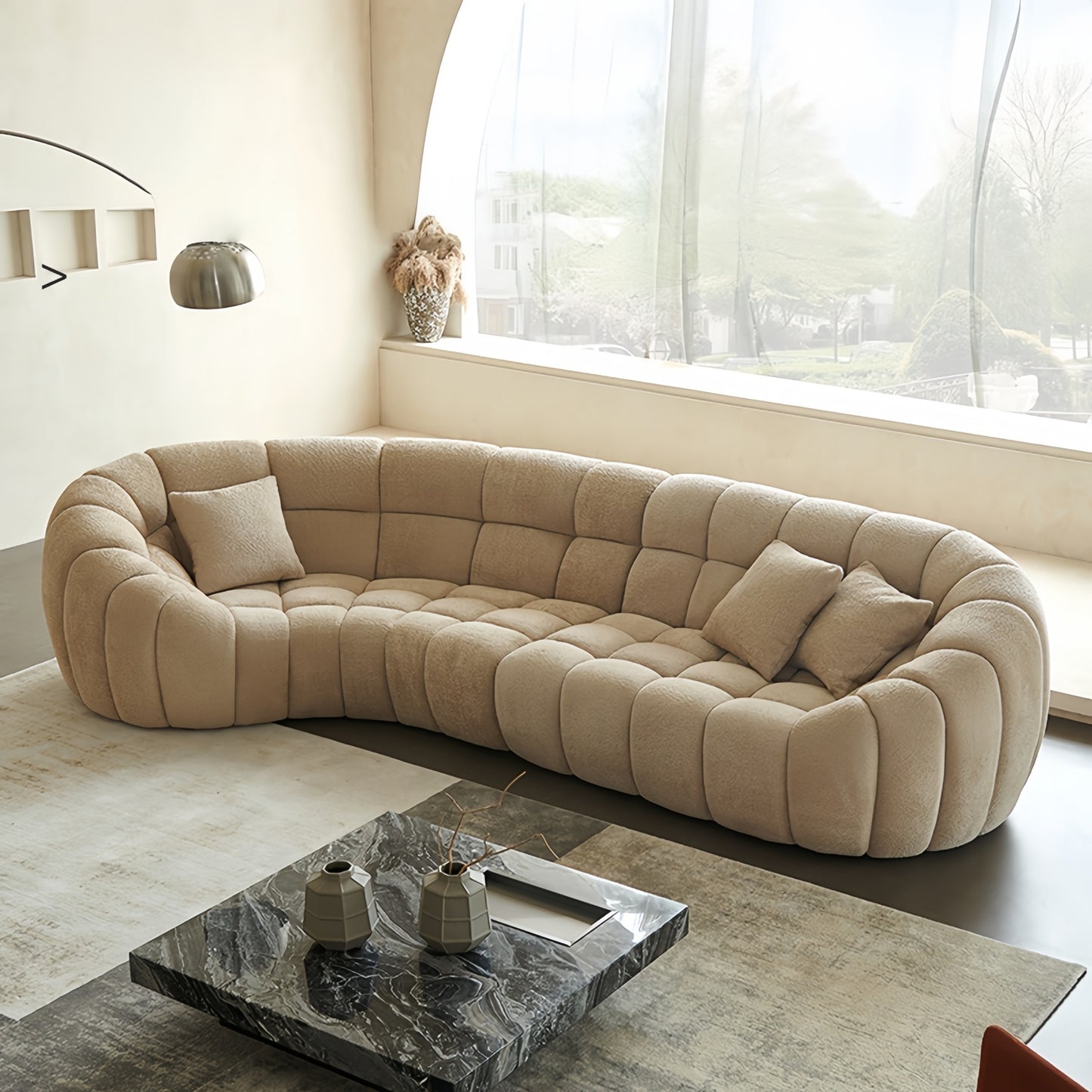 AAF Furniture Fleece Fabric Overstuffed Multifunction  Sofa  for Livingroom Office