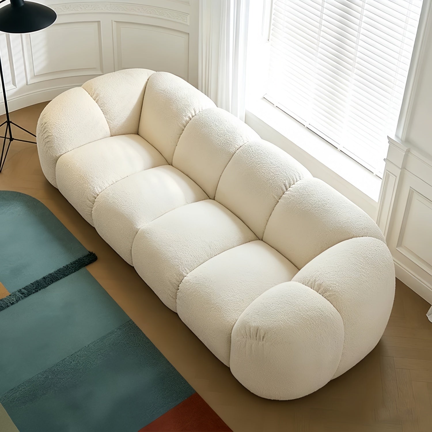 AAF Furniture Cloud Straight Sofa Set Off-White 2-4 Seats for Living Room