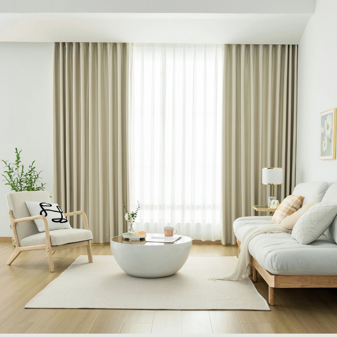 2 Panels 100% Blackout Curtains for Living Room Thermal Insulated Bedroom Darkening Drapes