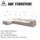 AAF Furniture Light Luxury Linen Cotton  Fabric Cloud Shaped Sofa set for Livingroom