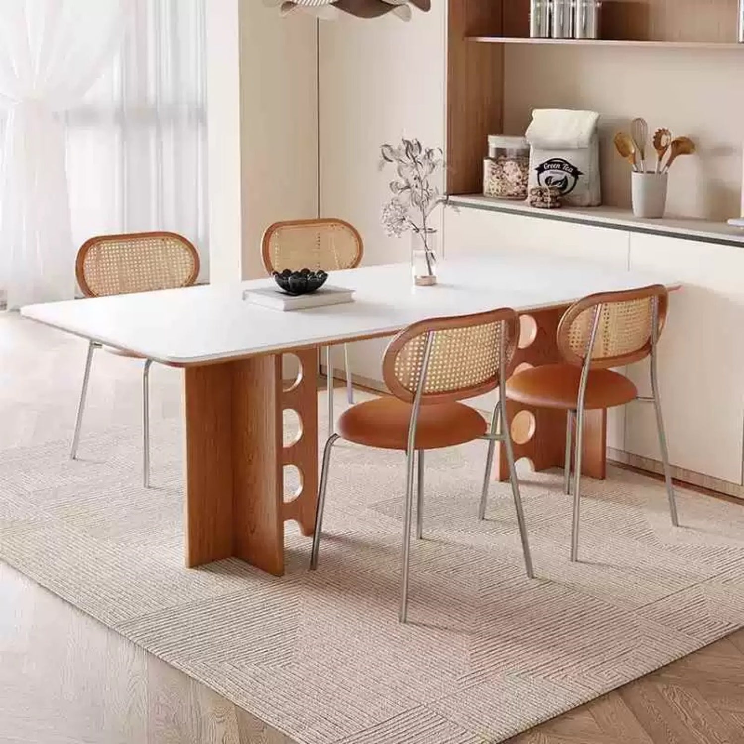AAF FURNITURE Elegant Dining Table for Modern Dining Room Without Chairs