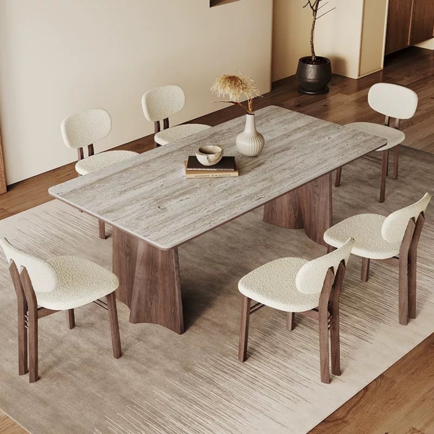 AAF FURNITURE Elegant Dining Table for Modern Dining Room Without Chairs