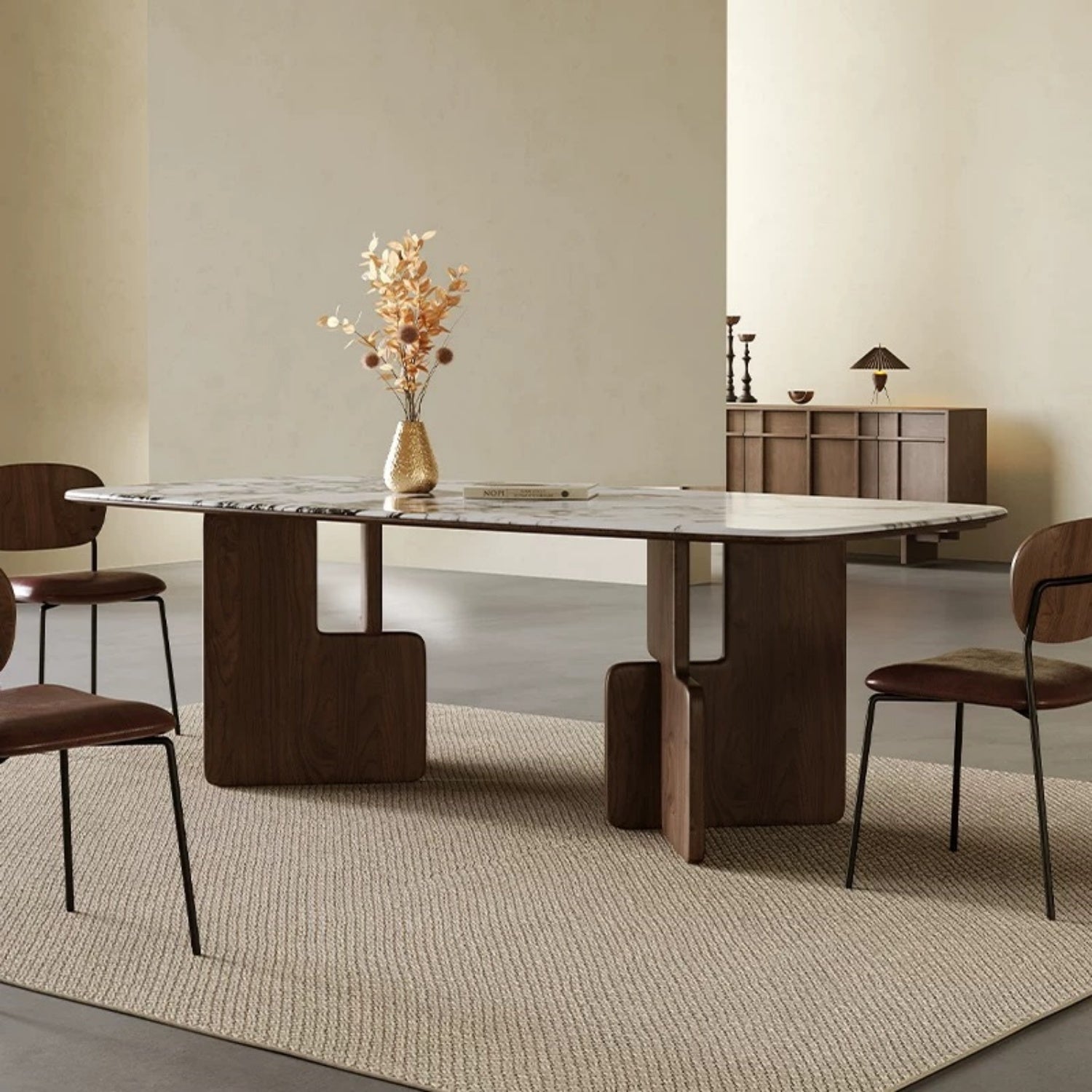 AAF FURNITURE Elegant Dining Table for Modern Dining Room Without Chairs