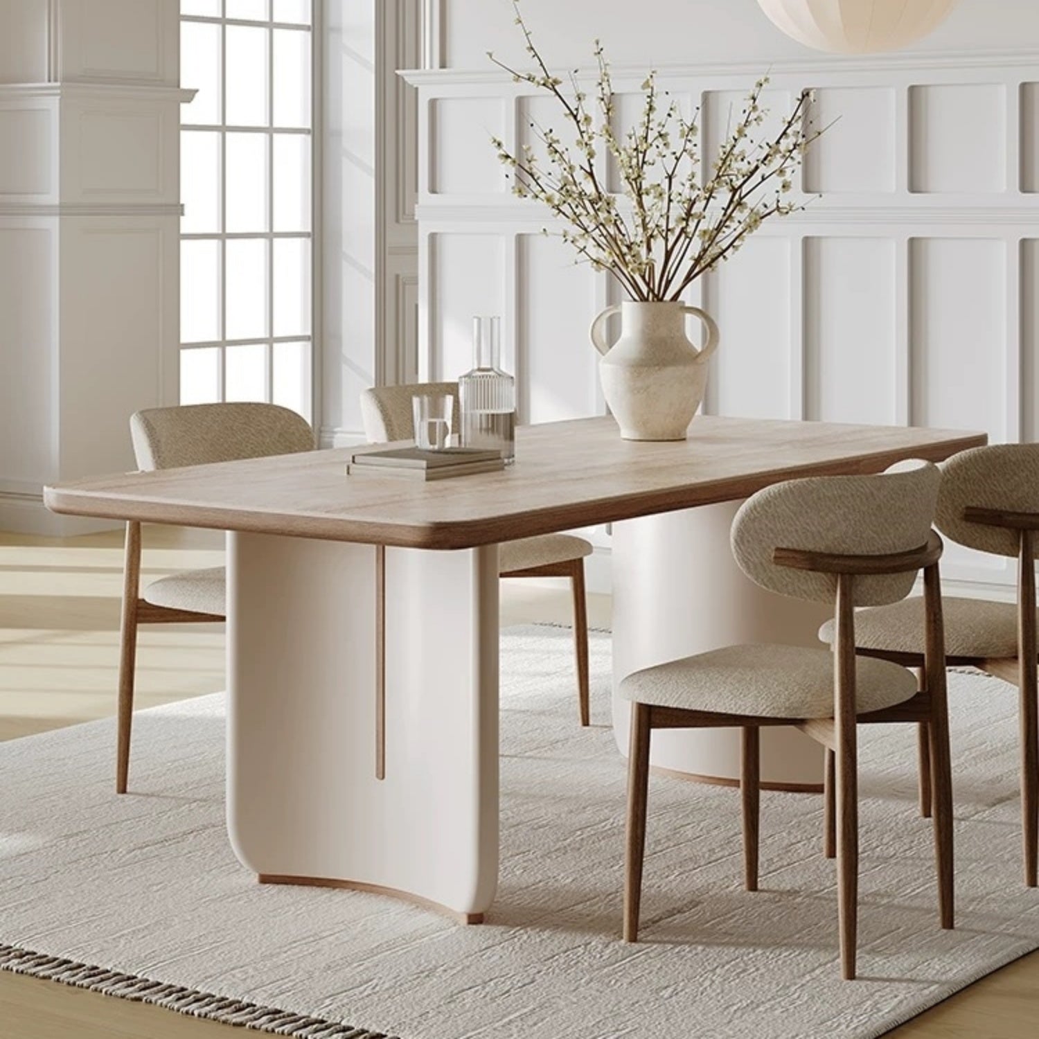 AAF FURNITURE Elegant Dining Table for Modern Dining Room Without Chairs