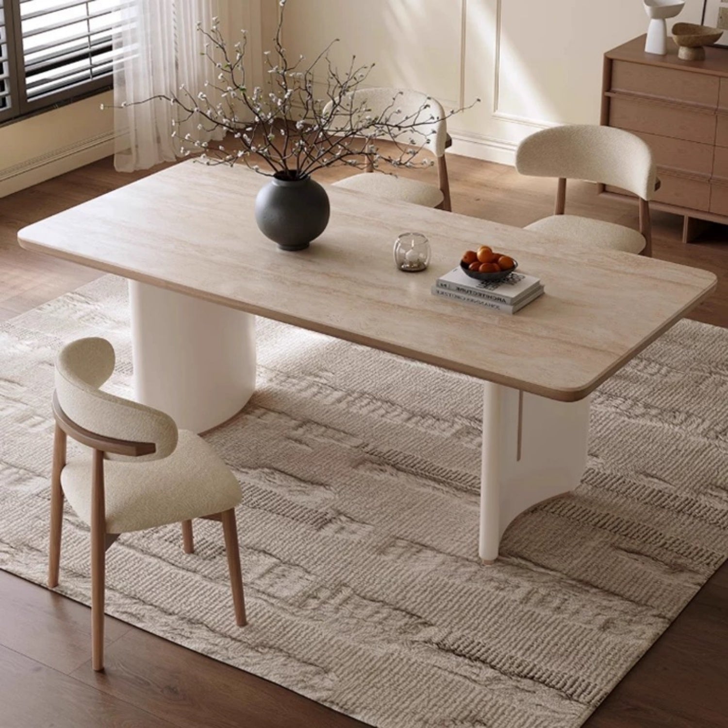AAF FURNITURE Elegant Dining Table for Modern Dining Room Without Chairs