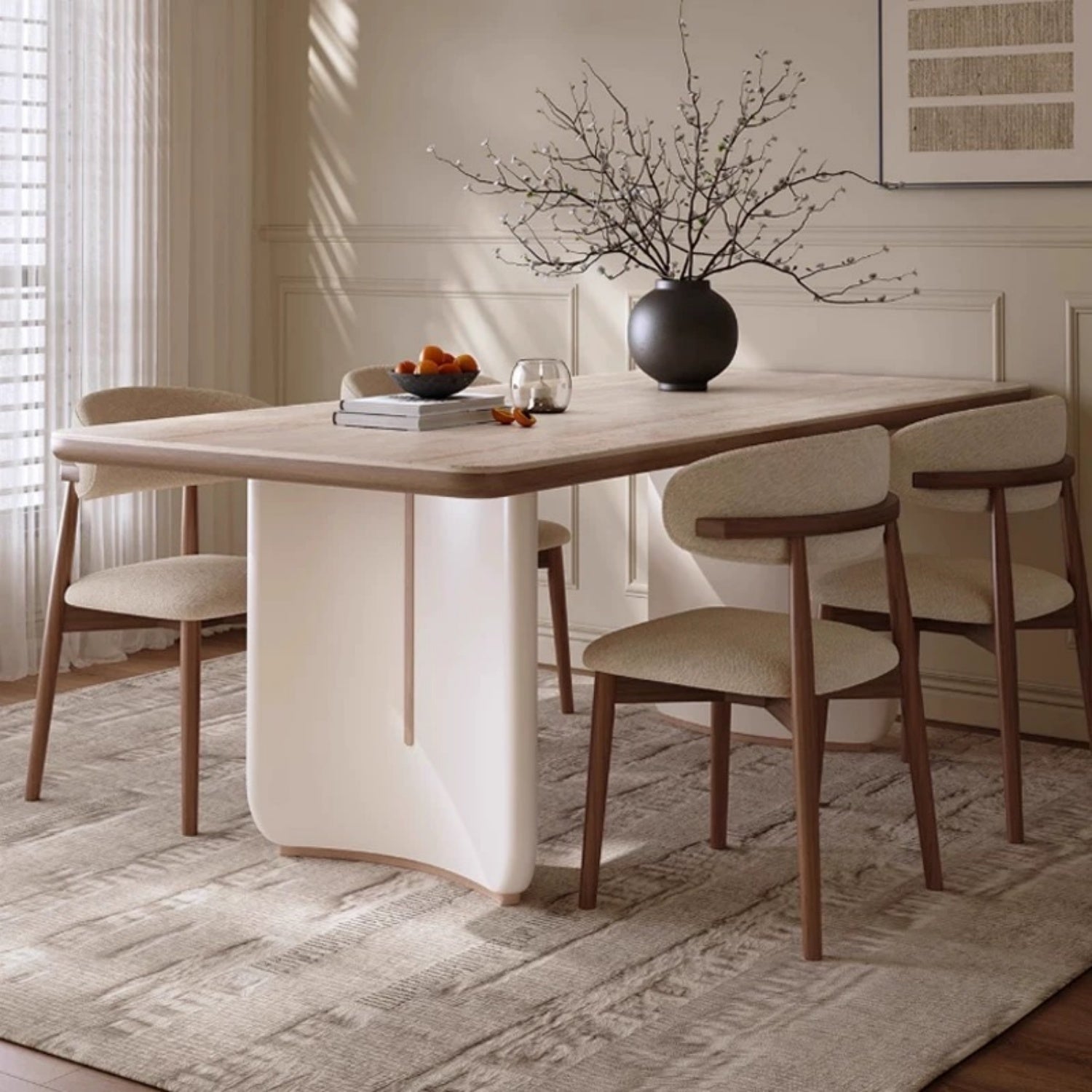 AAF FURNITURE Elegant Dining Table for Modern Dining Room Without Chairs