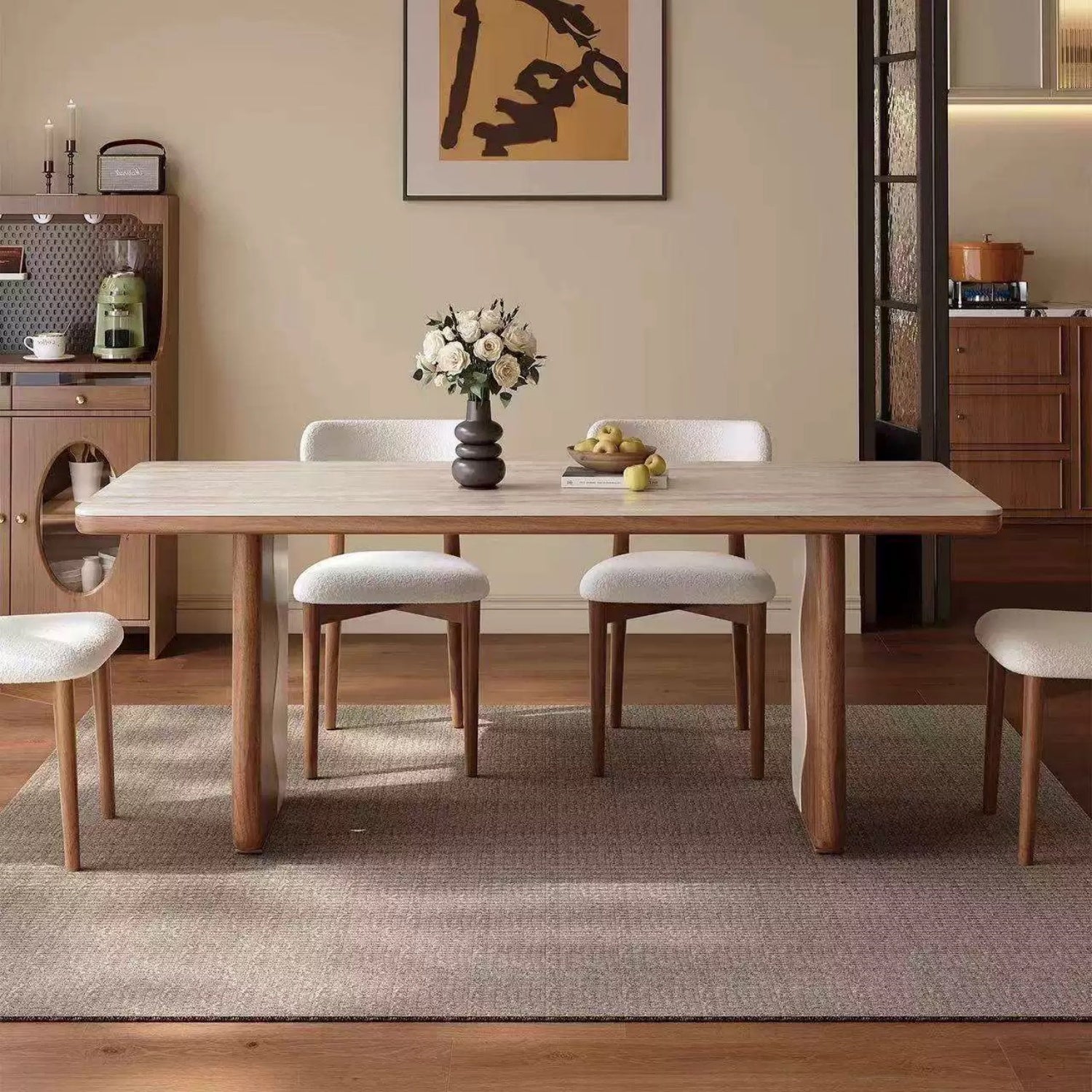 AAF FURNITURE Elegant Dining Table for Modern Dining Room Without Chairs