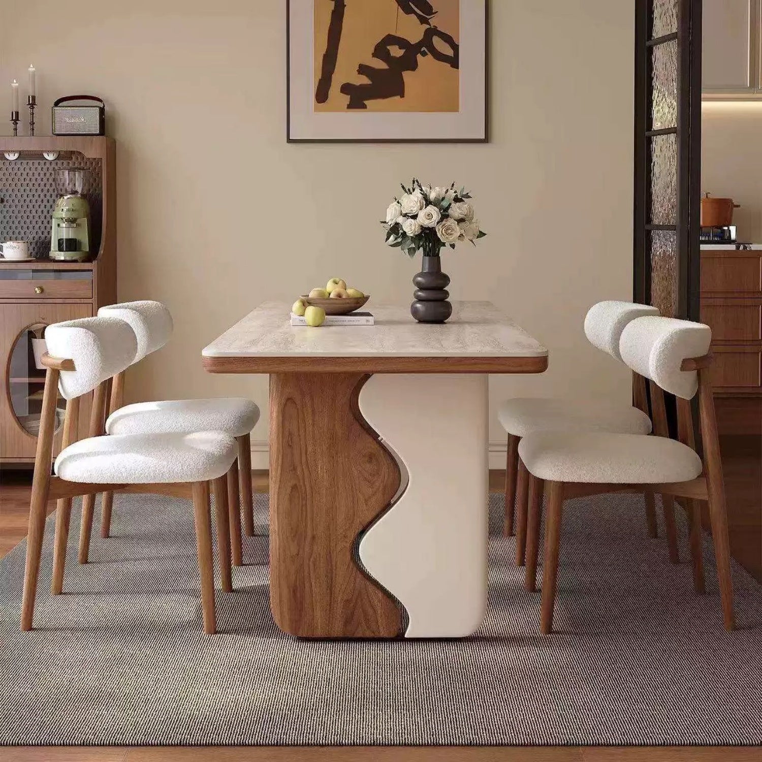 AAF FURNITURE Elegant Dining Table for Modern Dining Room Without Chairs