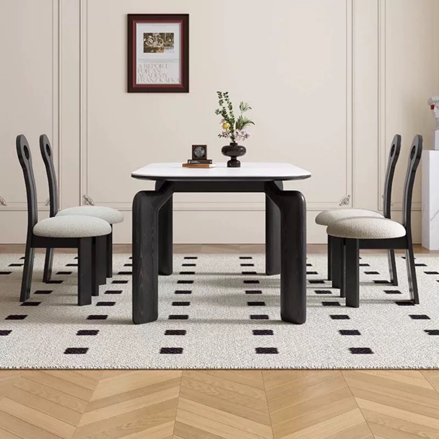 AAF FURNITURE Elegant Dining Table for Modern Dining Room Without Chairs
