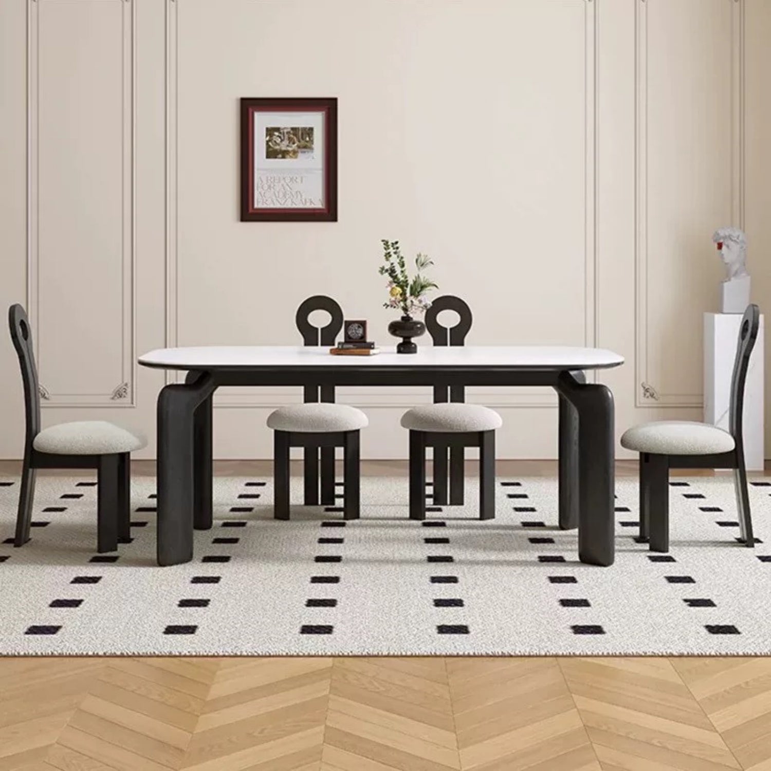 AAF FURNITURE Elegant Dining Table for Modern Dining Room Without Chairs