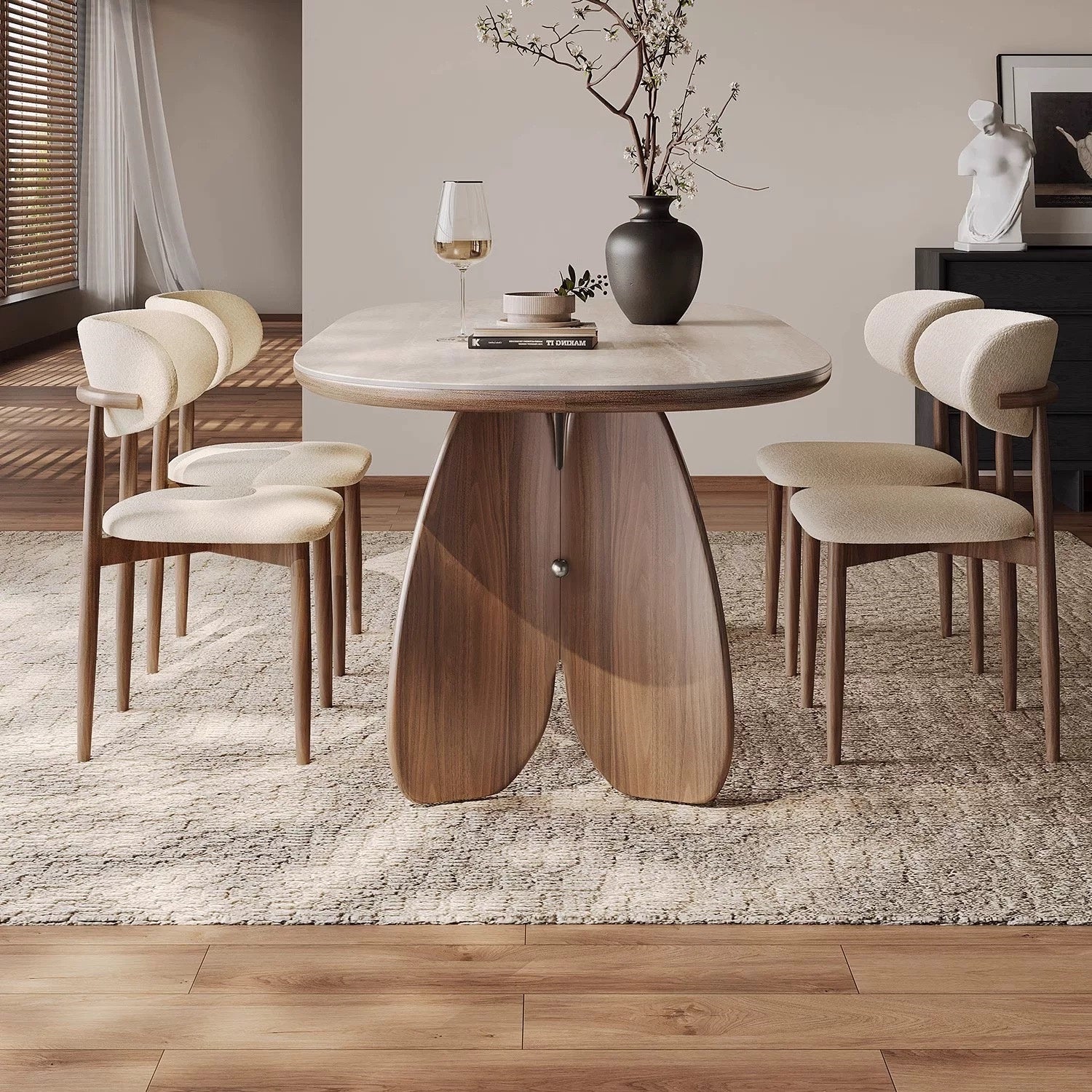 AAF FURNITURE Elegant Dining Table for Modern Dining Room Without Chairs