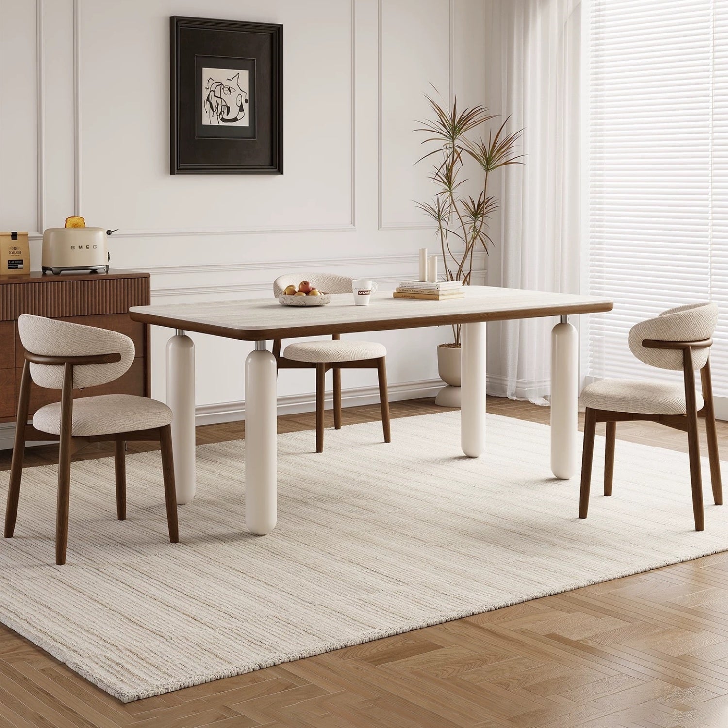 AAF FURNITURE Elegant Dining Table for Modern Dining Room Without Chairs