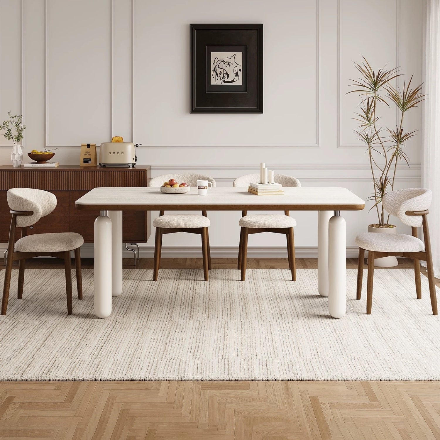 AAF FURNITURE Elegant Dining Table for Modern Dining Room Without Chairs
