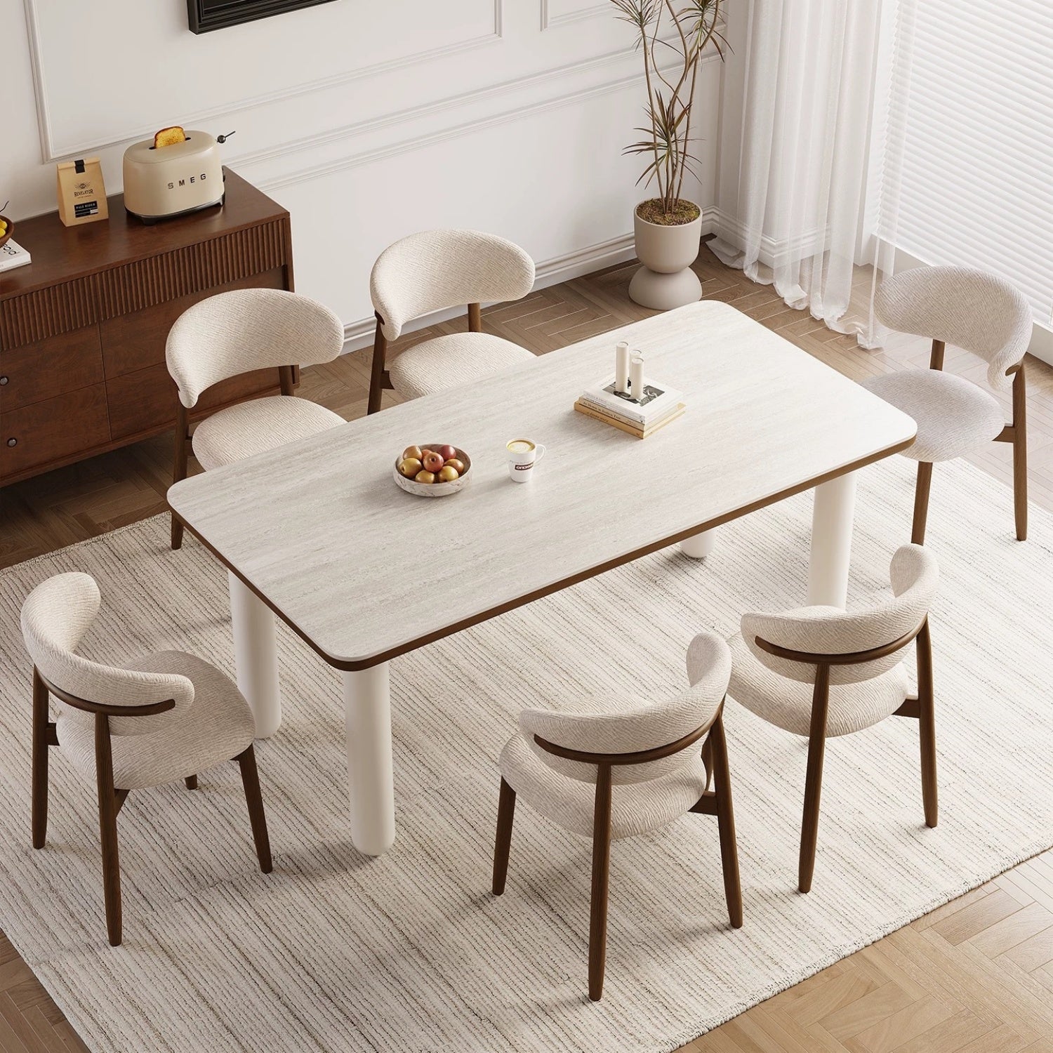 AAF FURNITURE Elegant Dining Table for Modern Dining Room Without Chairs