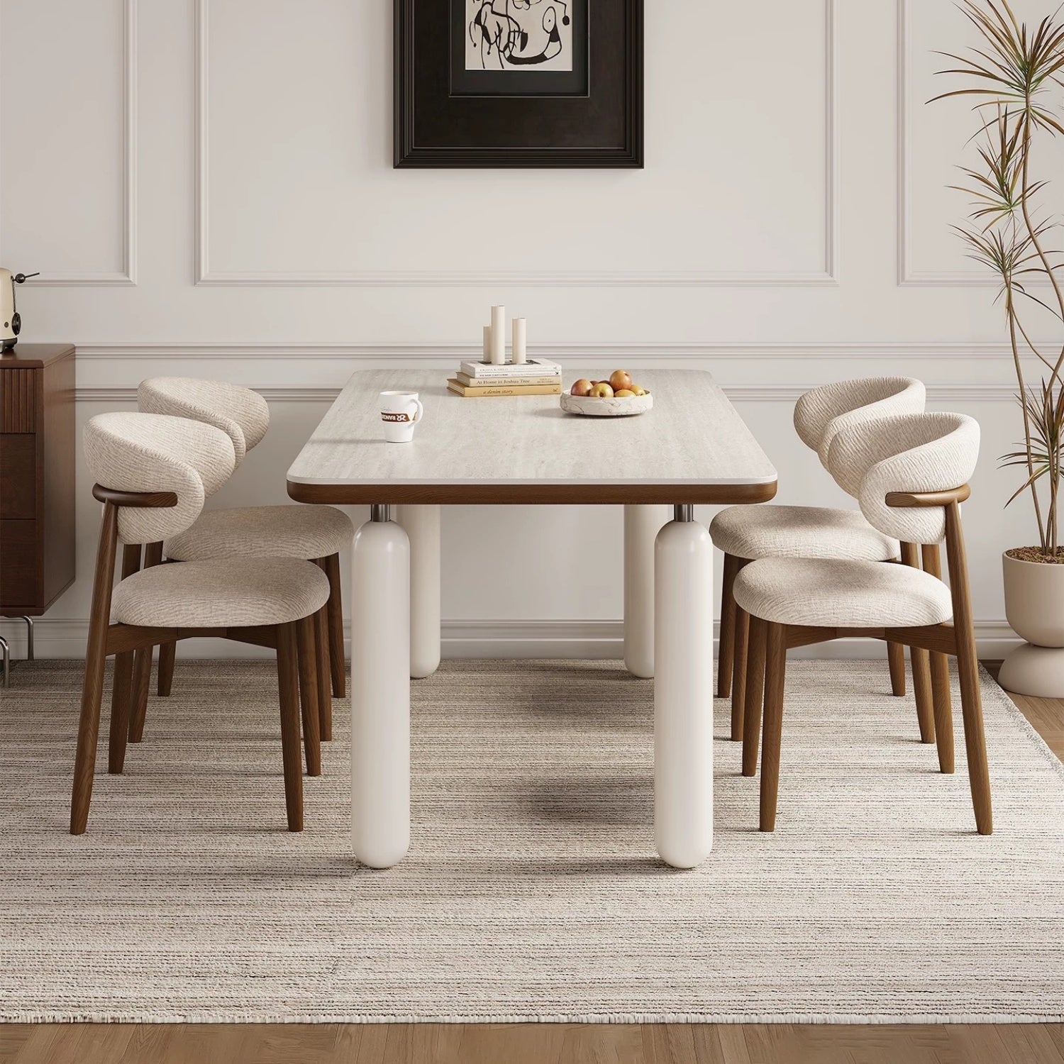 AAF FURNITURE Elegant Dining Table for Modern Dining Room Without Chairs