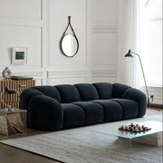 AAF Furniture Cloud Straight Sofa Set Black 2-4 Seats for Living Room