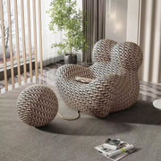Embrace Lounge Chair Ottoman Set Beige Luxury Healing for UAE | AAF