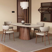 AAF Oval Travertine‑Style Stone Dining Table