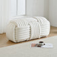 AAF Furniture Plush Weaving Square Shaped Accent Stool for Living Room