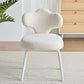AAF Furniture Plush White Fishtail Shaped Accent Armchair for Living Room