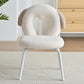 AAF Furniture Plush White Dog Shaped Accent Armchair for Living Room