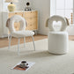 AAF Furniture Plush White Dog Shaped Accent Armchair for Living Room