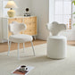 AAF Furniture Plush White Fishtail Shaped Accent Armchair for Living Room