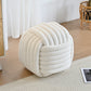 AAF Furniture Plush Weaving Square Shaped Accent Stool for Living Room