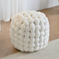 AAF Furniture Plush Round Woven  Accent Stool for Living Room