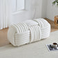 AAF Furniture Plush Weaving Square Shaped Accent Stool for Living Room