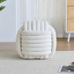 AAF Furniture Plush Weaving Square Shaped Accent Stool for Living Room