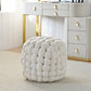 AAF Furniture Plush Round Woven  Accent Stool for Living Room