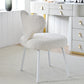 AAF Furniture Plush White Fishtail Shaped Accent Armchair for Living Room