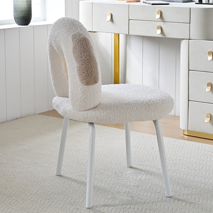 AAF Furniture Plush White Dog Shaped Accent Armchair for Living Room