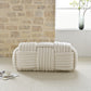 AAF Furniture Plush Weaving Square Shaped Accent Stool for Living Room